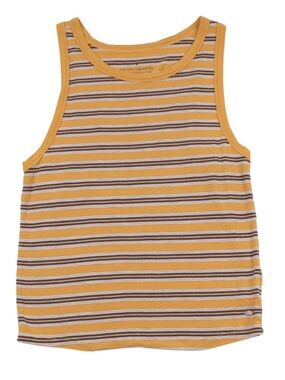 AEO Striped Tank Top Size M Mustard Casual Basic